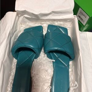 Bottega Veneta Blue Quilted Sandals